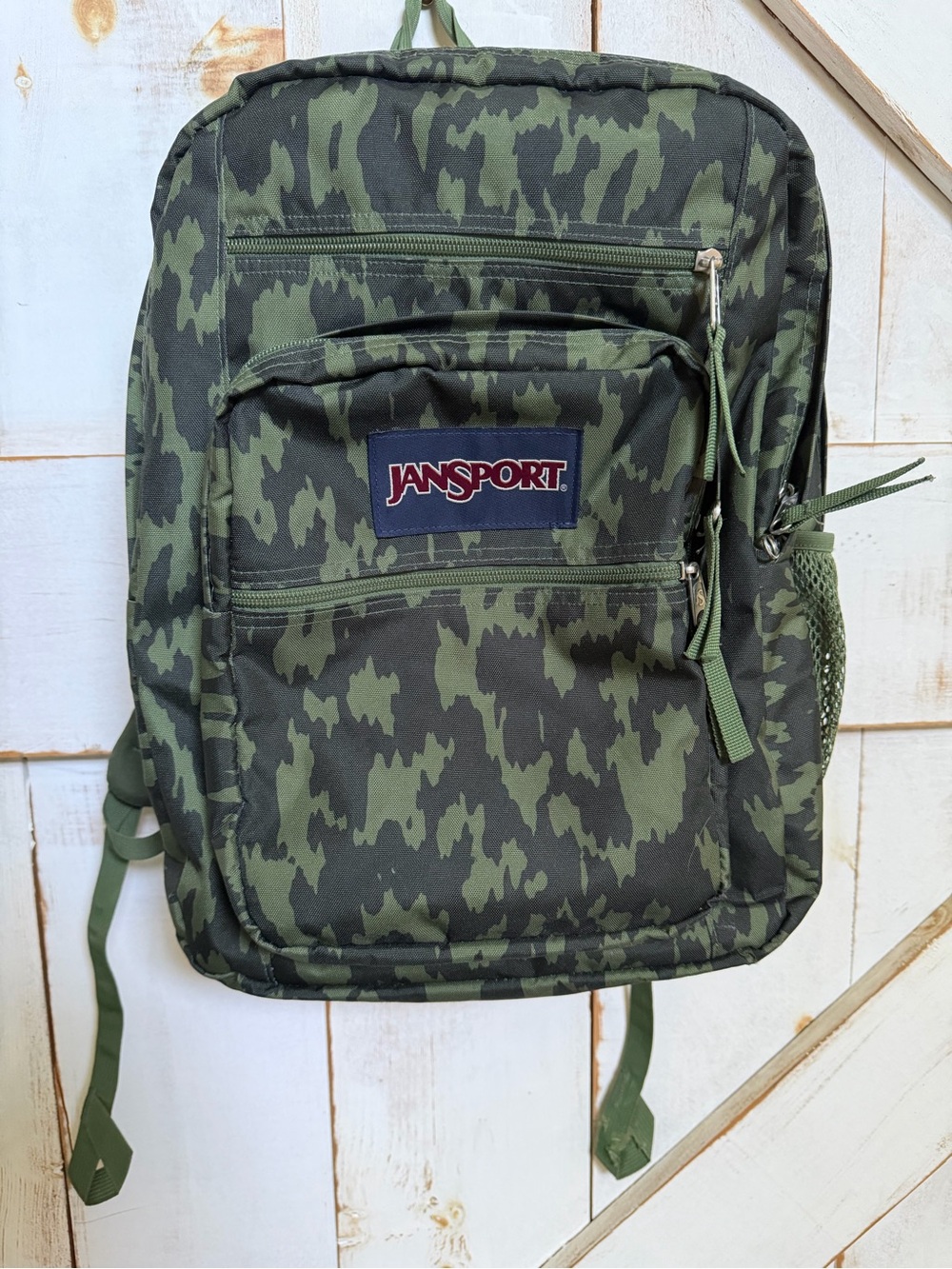 Jansport Olive Green Camouflage Backpack